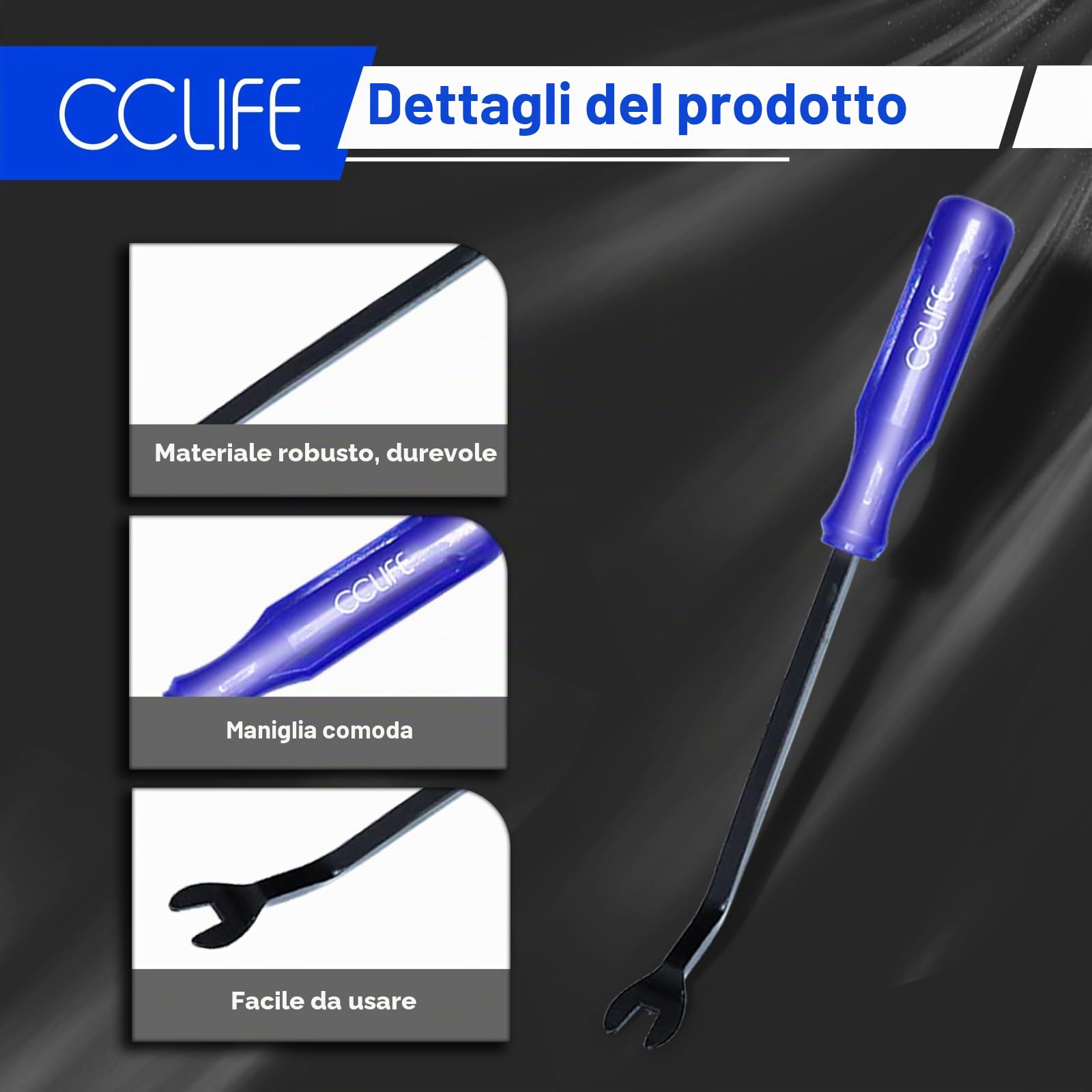 CCLIFE 12pcs Strumento di Rimozione Auto,Smontaggio Attrezzi, Removal Tool per Auto Porta Pannello, Radio