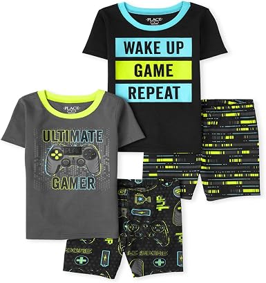Amazon.com: The Children's Place Pijama de algodón de 4 piezas para niños  de videojuegos : Ropa, Zapatos y Joyería
