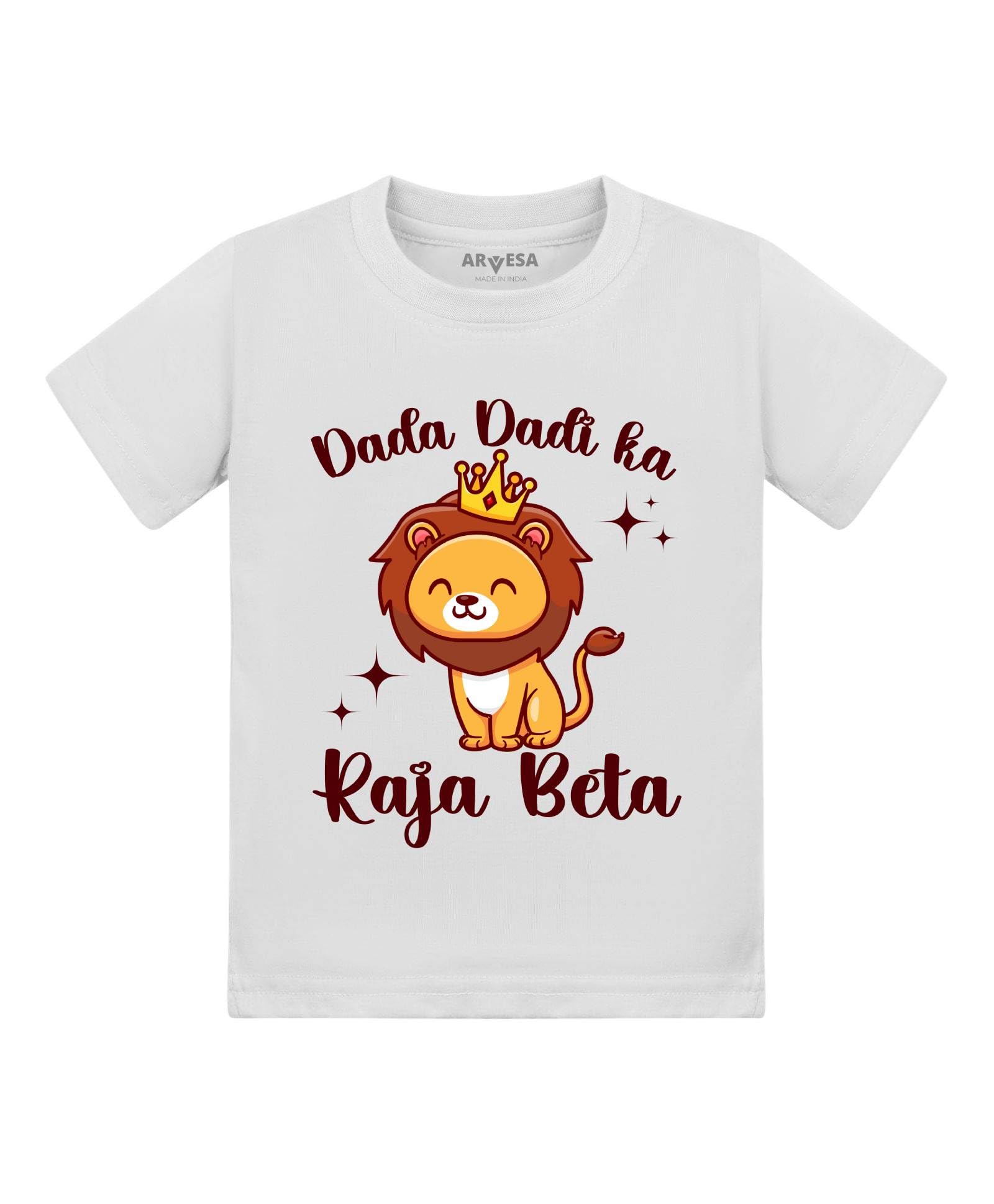 ARVESA Dada Dadi Ka Raja Beta TS-1241 Dada Dadi Baby Tshirt for Kids Boys & Girls Half Sleeves Round Neck Clothes Tshirt for Kids Boys 1 Months to 6 Years Dress-picture-12
