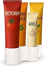 LAYERSMITH Tube Holder 4 Compartments for Large & Small Tubes [Maximum Order] White Tube Stand/Fridge Organiser - Tube Storage Box Also Suitable for the Storage Cabinet