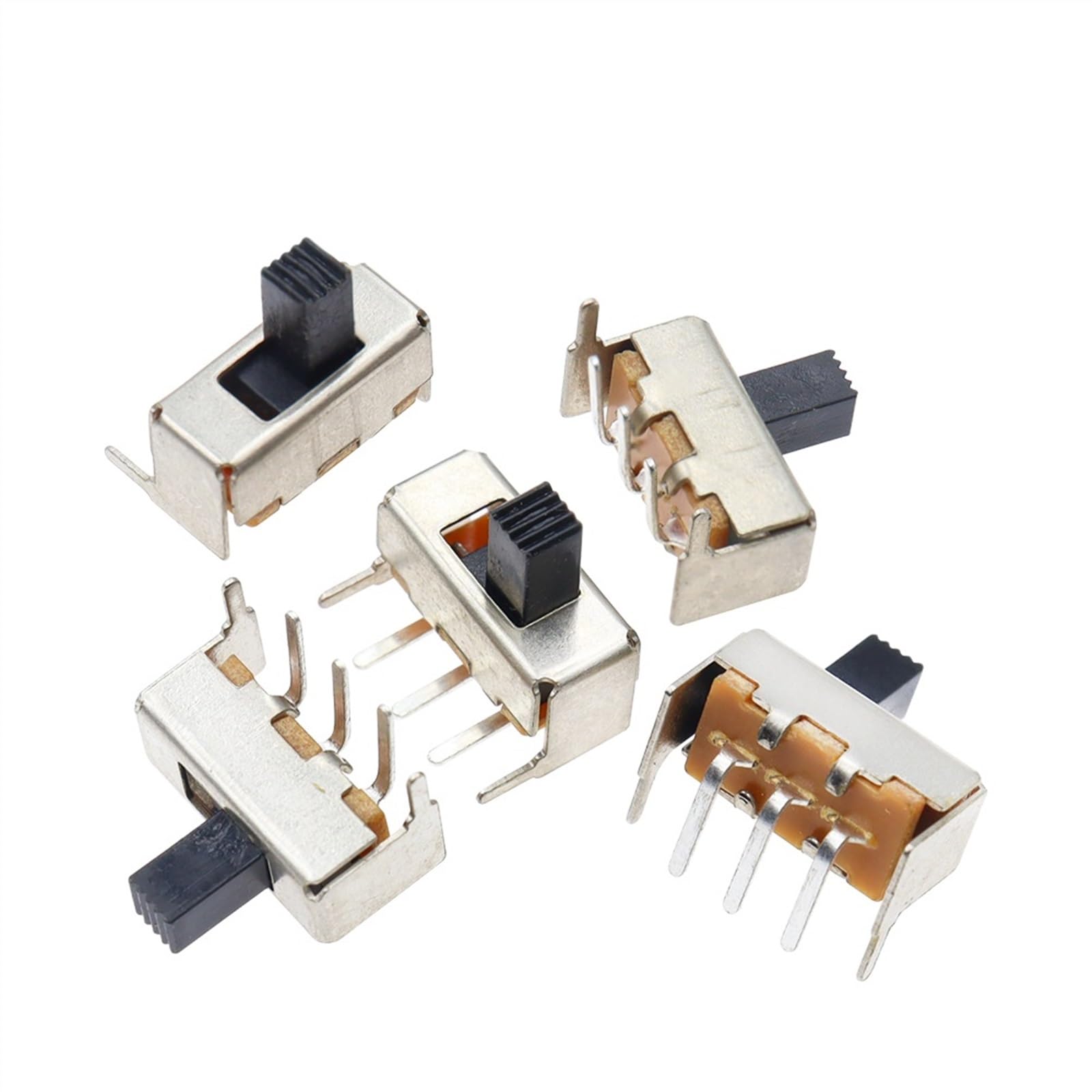 BKGWCSOR 10PCS SS12F23 SS12F23VG5 0.5A 50V Toggle Switch 3PIN 1P2T 90 Degree Curved Needle Slide Switch Handle high 5mm Switches
