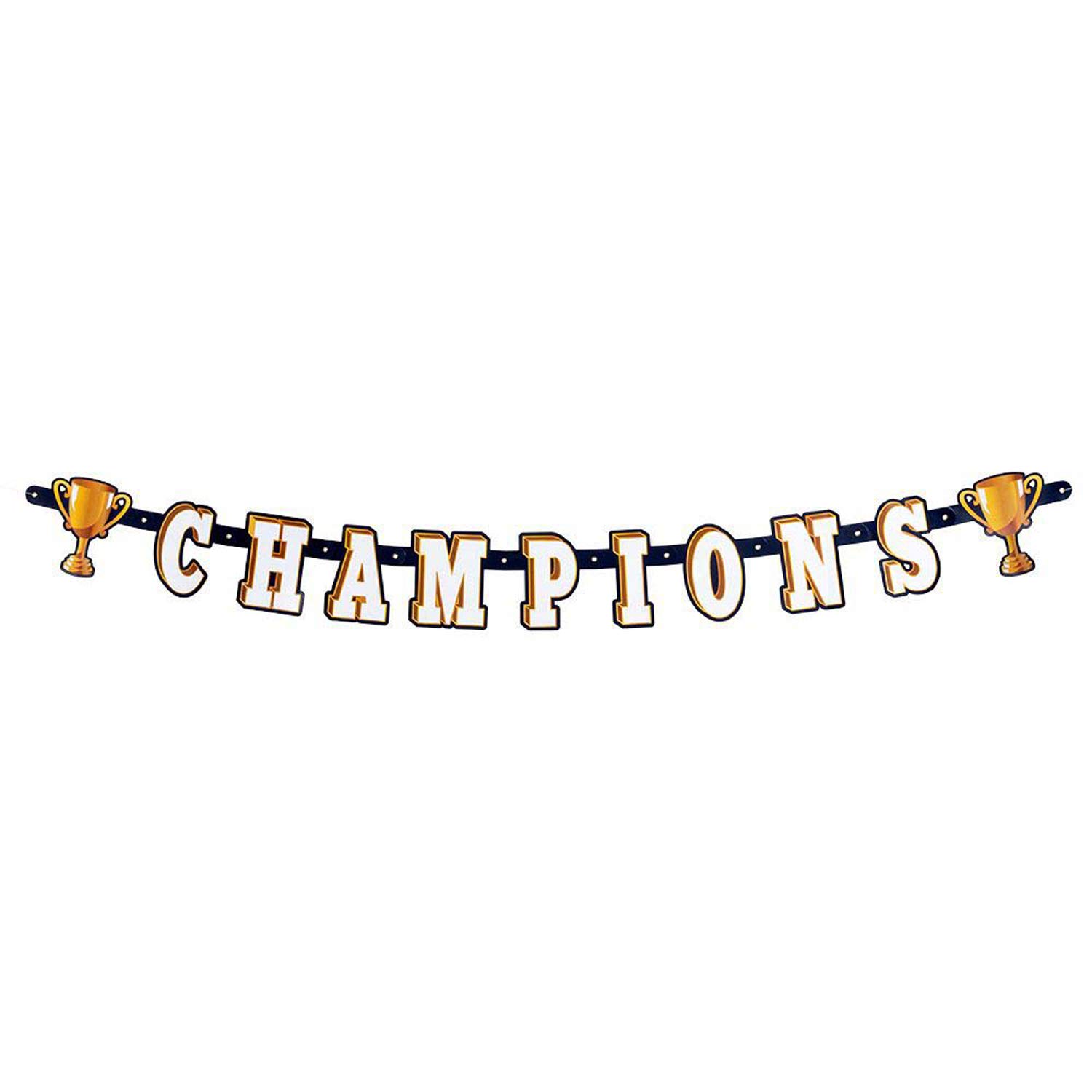 Boland 44772  Garland Champions, Length 160 cm, Letter Garland Decoration, with Trophy, Winner, Award, Sports Party, Cheerleader, Party