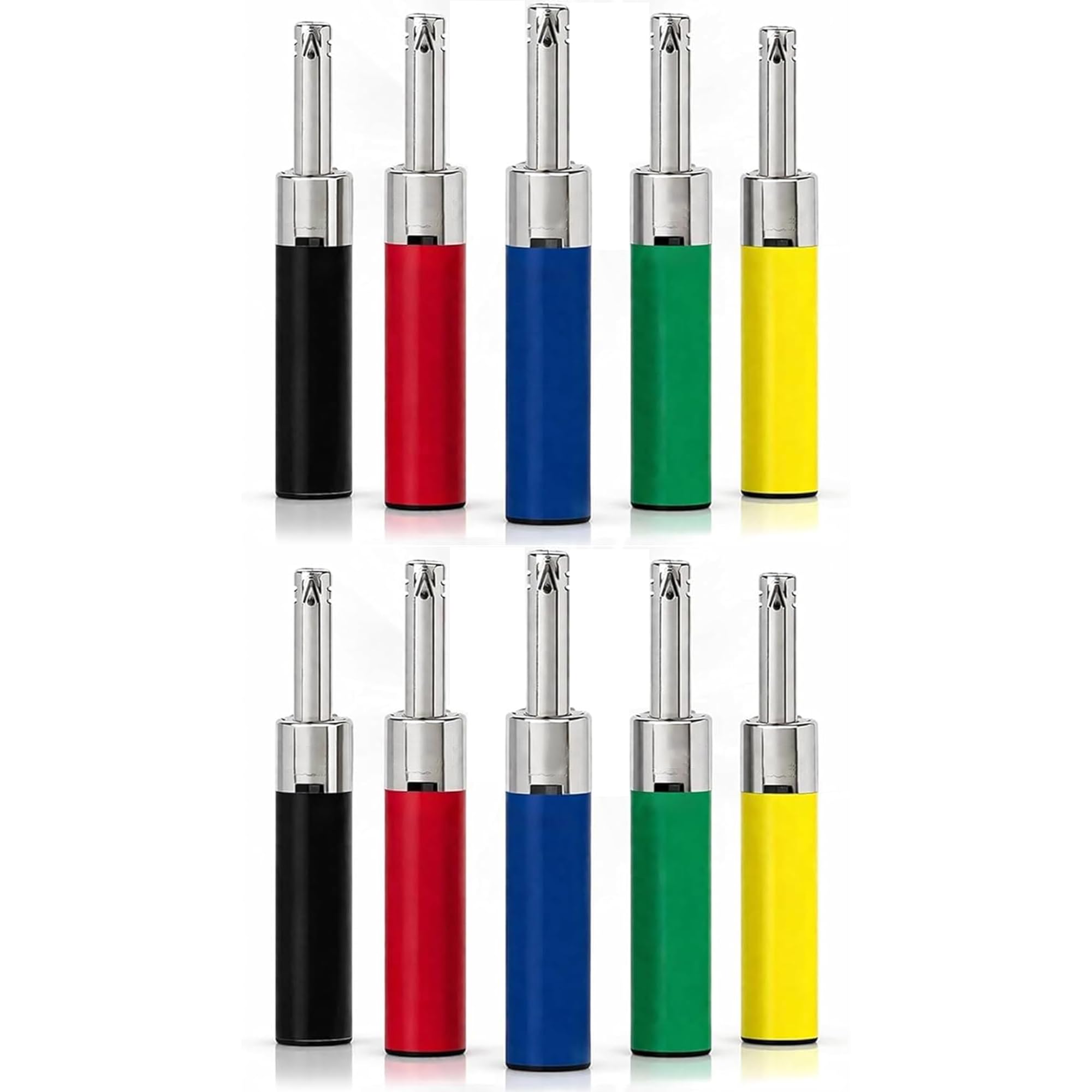 One Best Deal Multicolour Obd Refillable Gas Lighters Multipack Assorted Colours Reusable Pocket Lighters For Bbq Camping Garden Party Candles Kitchen Outdoor Use (10)