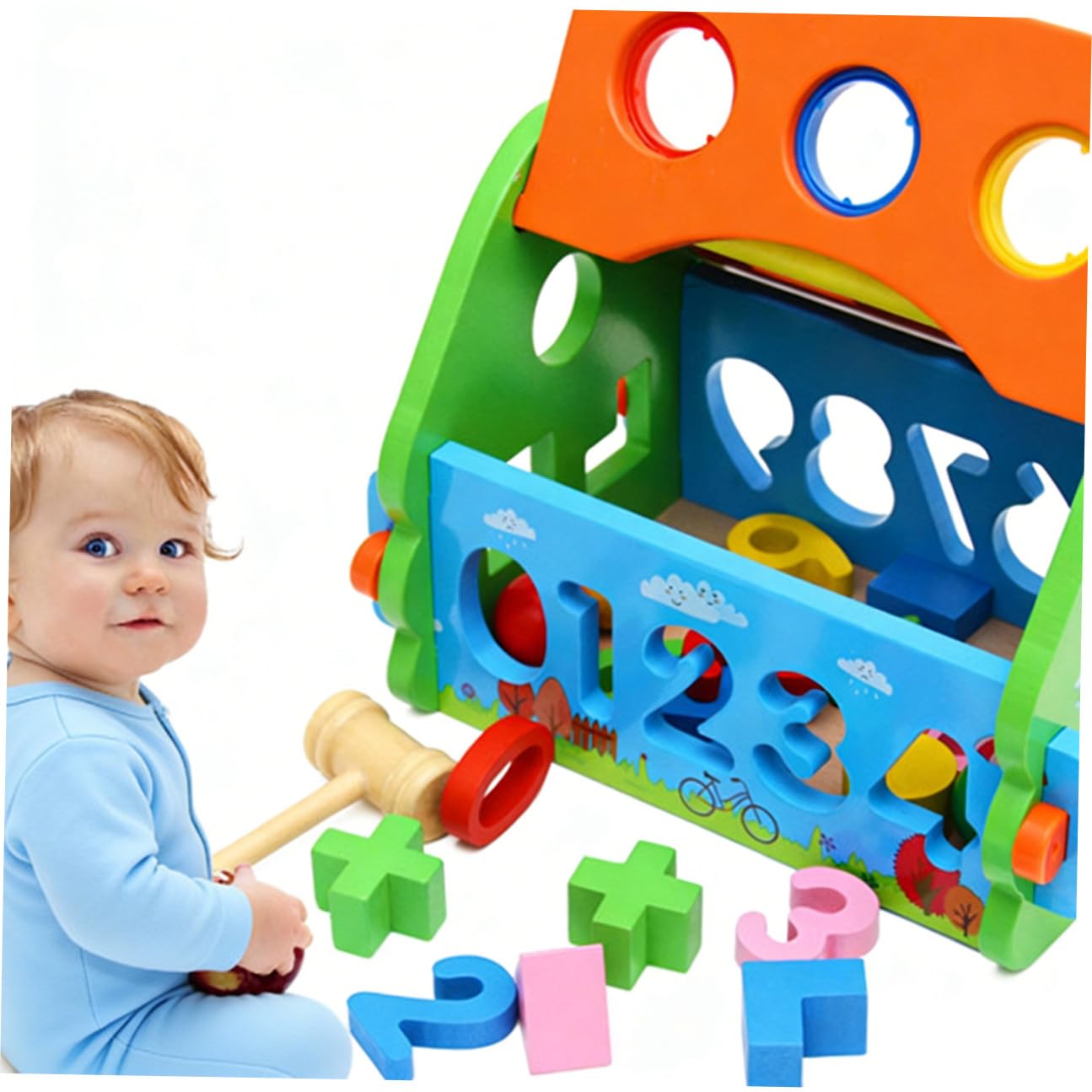 Juguete Educativo para Combinar Formas Material Sintético, Mejora la Lógica y Flexibilidad de Dedos, Adecuado para Interacción Entre Padres E Hijos