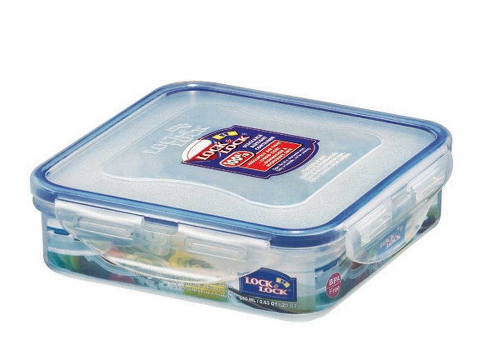 LocknLockLock & Lock Square Plastic Food Container, 600 ml Capacity