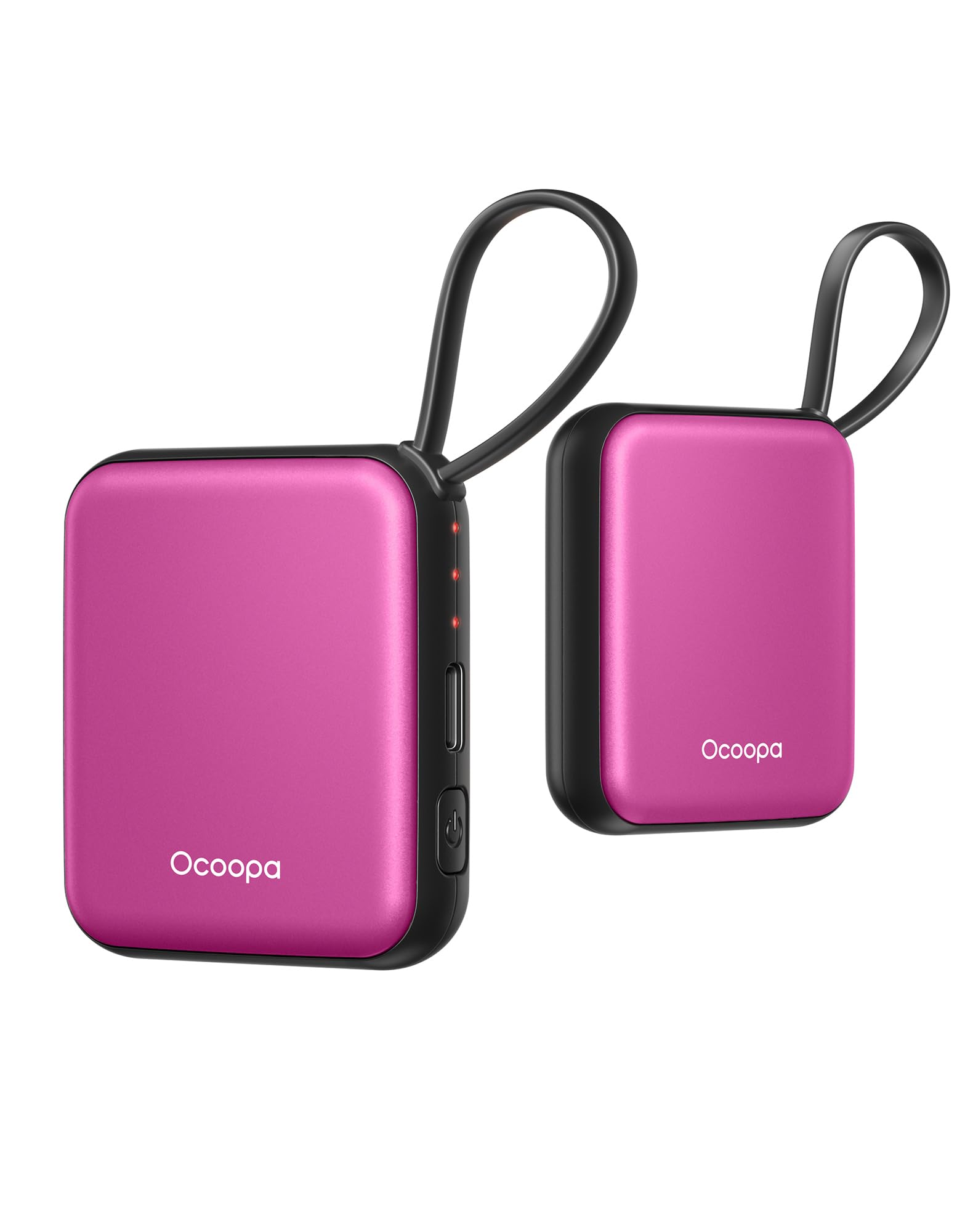 OCOOPA Scaldamani Elettrico 2 Pezzi, Portatile Scalda Mani USB Ricaricabile 4000mAh, 3 Livelli fino a 52°C, Utile Regalo di Natale, Ideale per Sci Invernale, Viaggi e Attività all’Aria Aperta,UT5 Nano