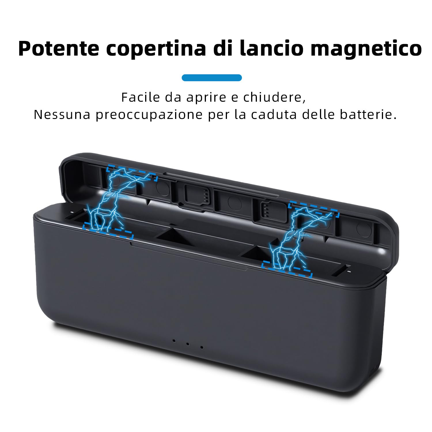 Osmo Action 5 Pro - Caricabatterie compatibile con DJI Osmo Action 5 Pro, 4 e 3, custodia di ricarica rapida USB tipo C