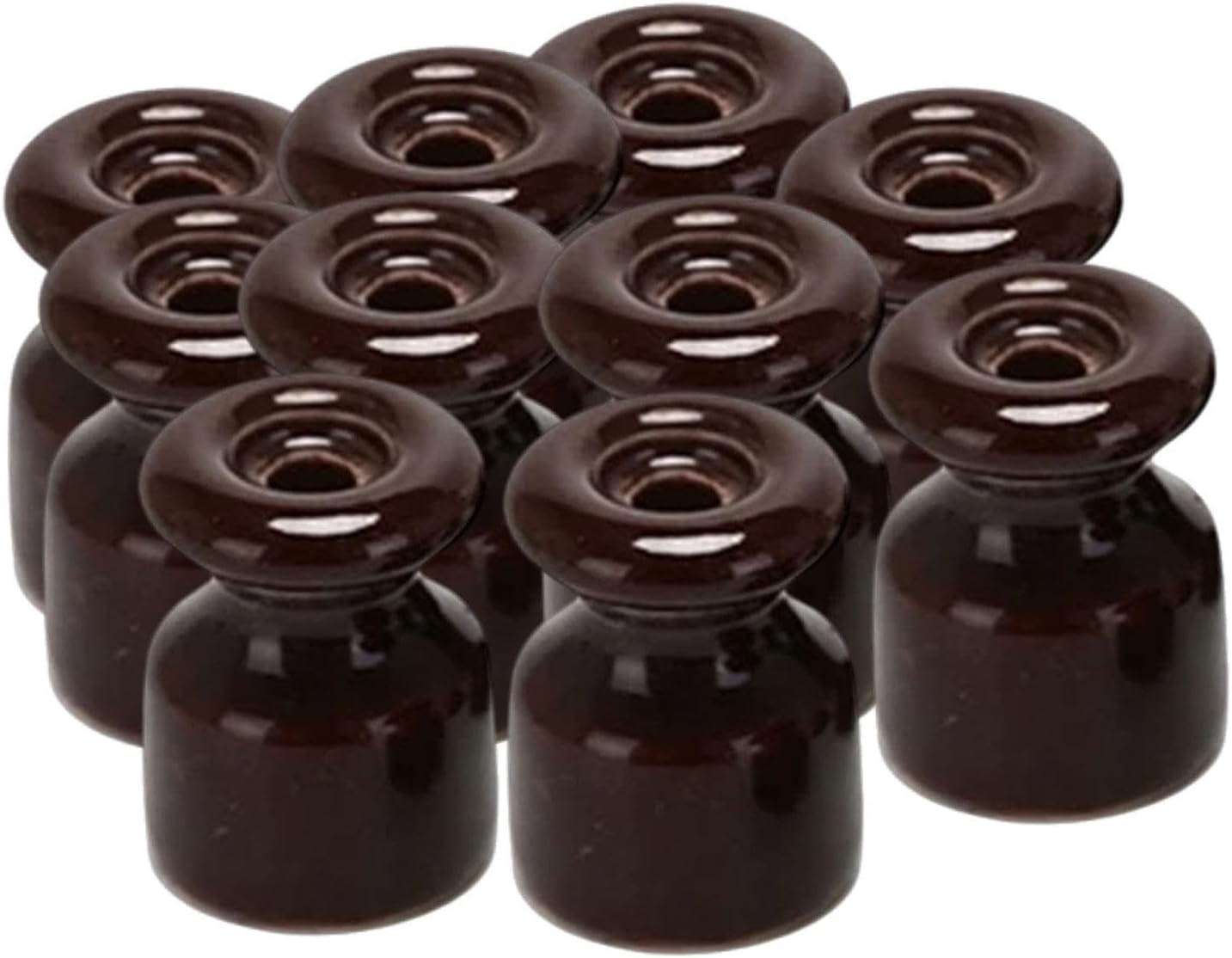 CALANDIS™ 10x Porcelain Insulators Electrical Accessories for Wall Wiring Twisted Cord Brown | Conduit Fittings | Conduit, Fittings & Tubing | Wire & Cable | Connectors, Switches & Wire