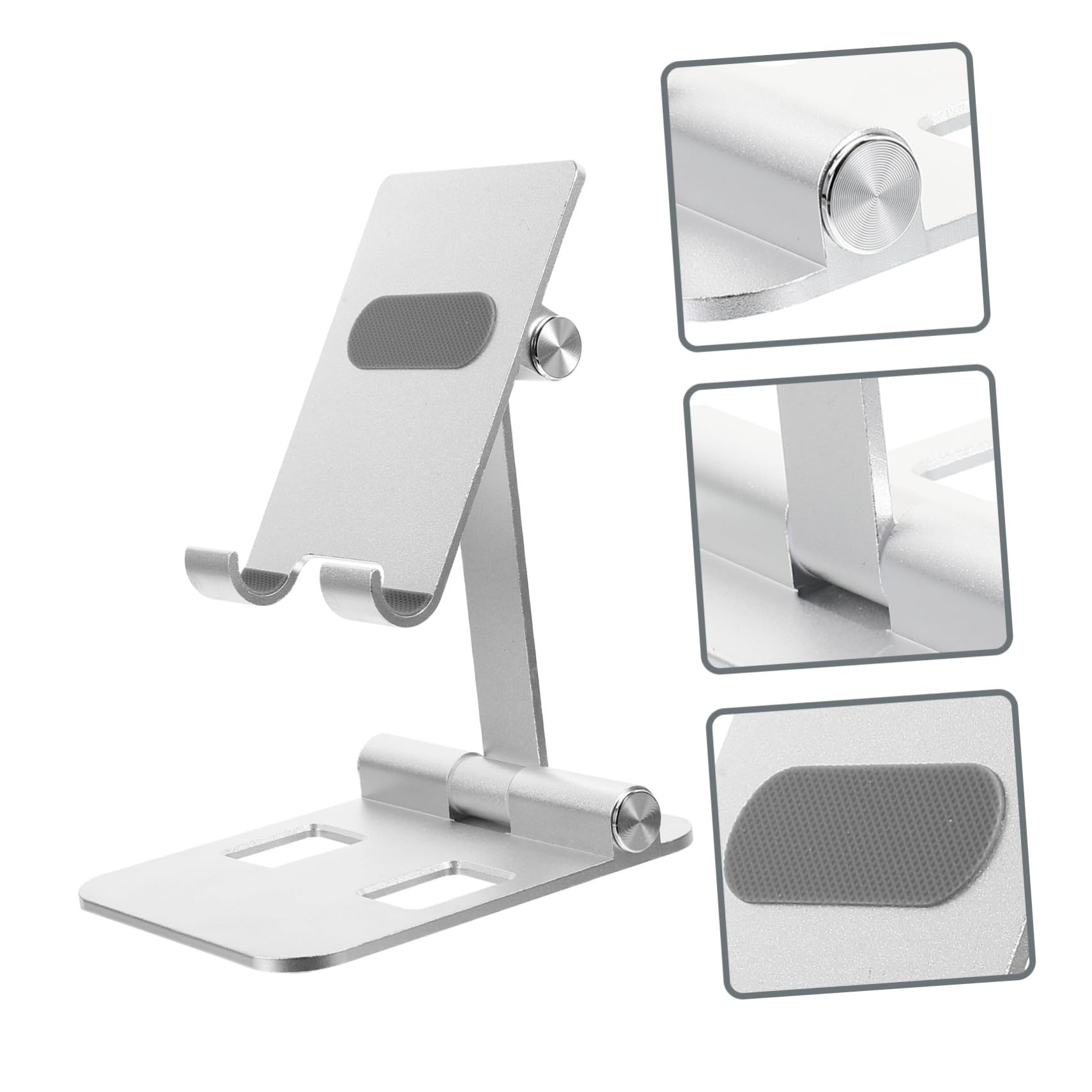 Soporte Móvil de Escritorio Soporte para Teléfono y Tablet PC Estructura Estable y Compatible Mayoría de Dispositivos para Oficina y Hogar