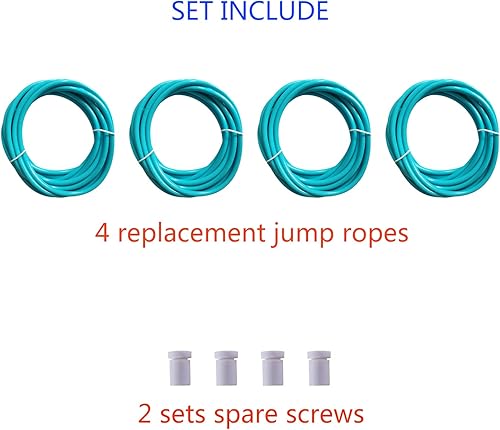 Miniatura 3 de Cable de repuesto para cuerda de saltar pesada, 4 cuerdas de saltar profesionales de 10 pies para cuerdas de salto pesadas, OD 0.197 in