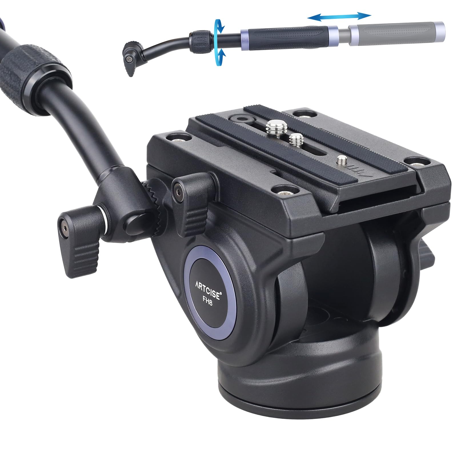 新品 ビデオ雲台 DSLR ,VIDEOオイルフリュード雲台 Amazon | INNOREL フルード ビデオ雲台 2WAY フルード CNC