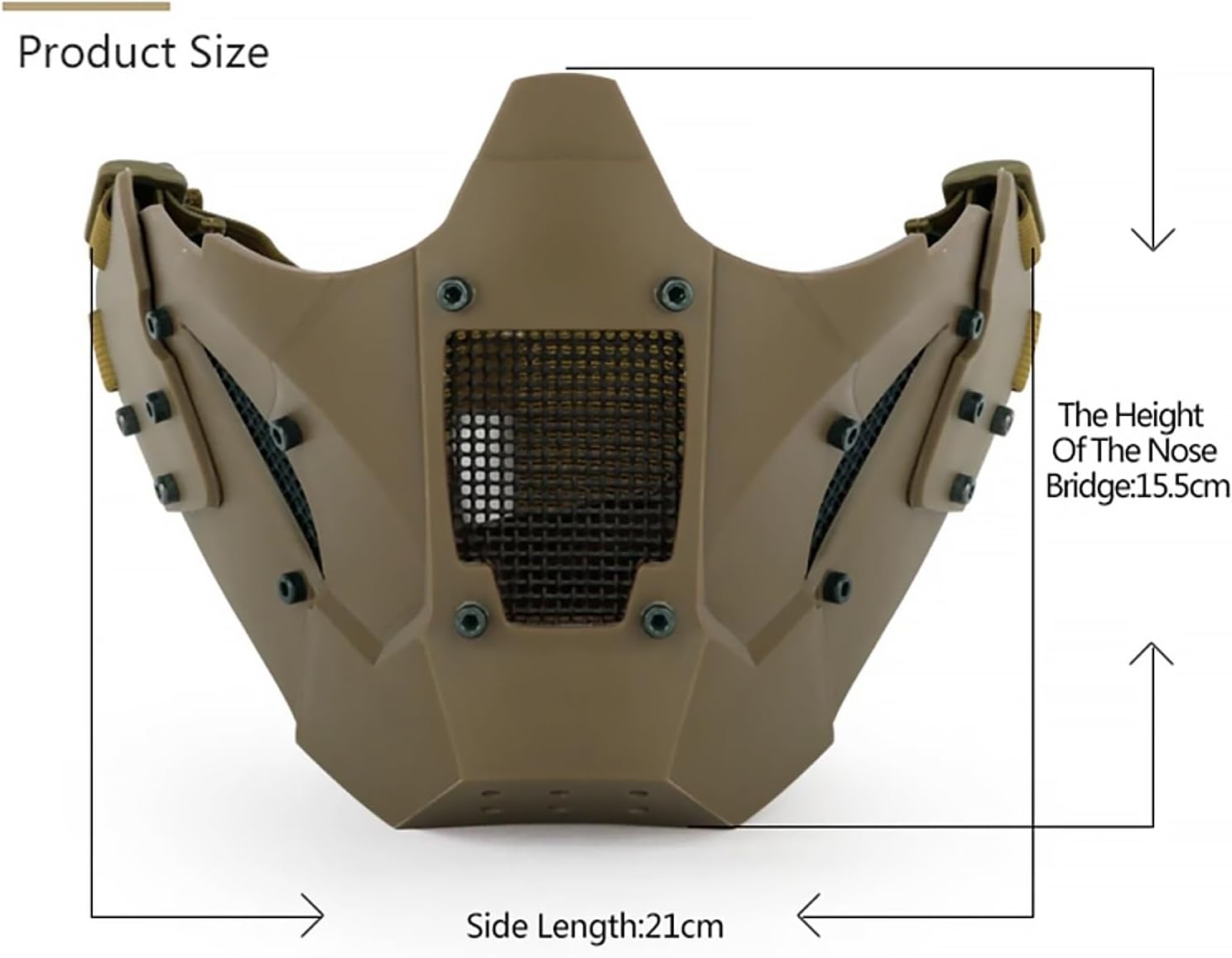 Half Face Mask for Airsoft Protection, Tactical Half Mask, for Outdoor Sports Tactical Games Cs Games