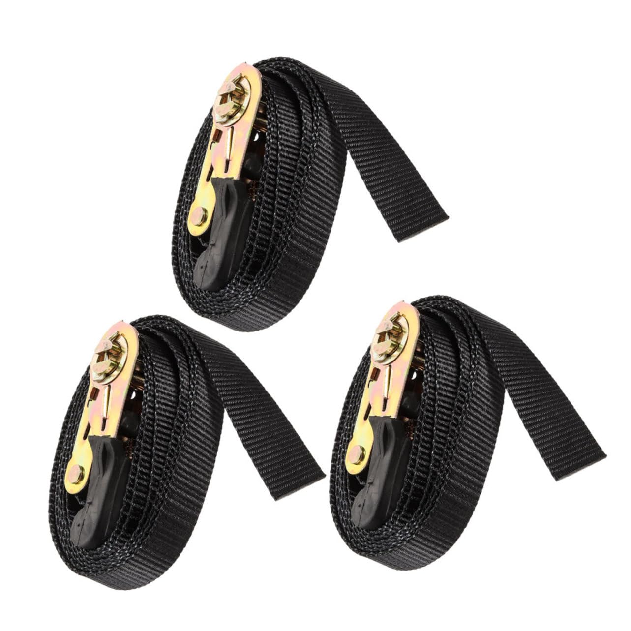 3pièces Sangle Arrimage à Cliquet Épaisse pour Véhicule Et Usage Domestique Sangle à Cliquet Réglable pour Chargement Sécurisé