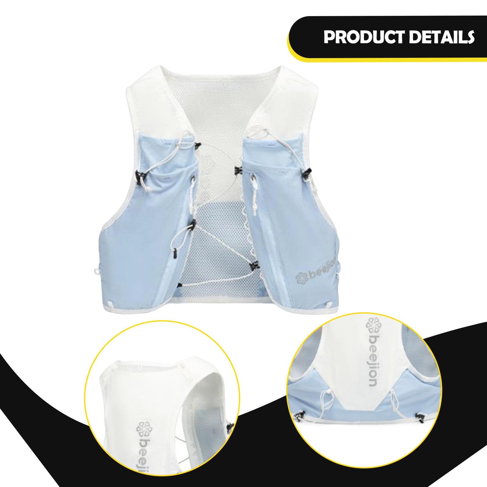 Gilet Running Zaino Idratazione Zaino Sportivo Zaino Multitasche Regolabile Materiale Nylon Adatto a Escursioni Ciclismo Corsa Arrampicata Campeggio a