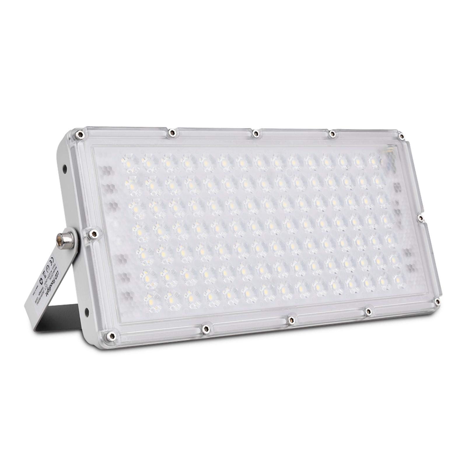 Teochew Outdoor LED Floodlight, IP65 Waterproof Spotlight Security Light, 8000/16000/24000 Lm Worklight, 120°Beam Angle, Wall Light Cool White 6000K-6500K / Warm White 2800K-3200K