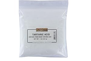 Tartaric Acid Food Grade, Preserving and Acidifying Agent (1 lb)