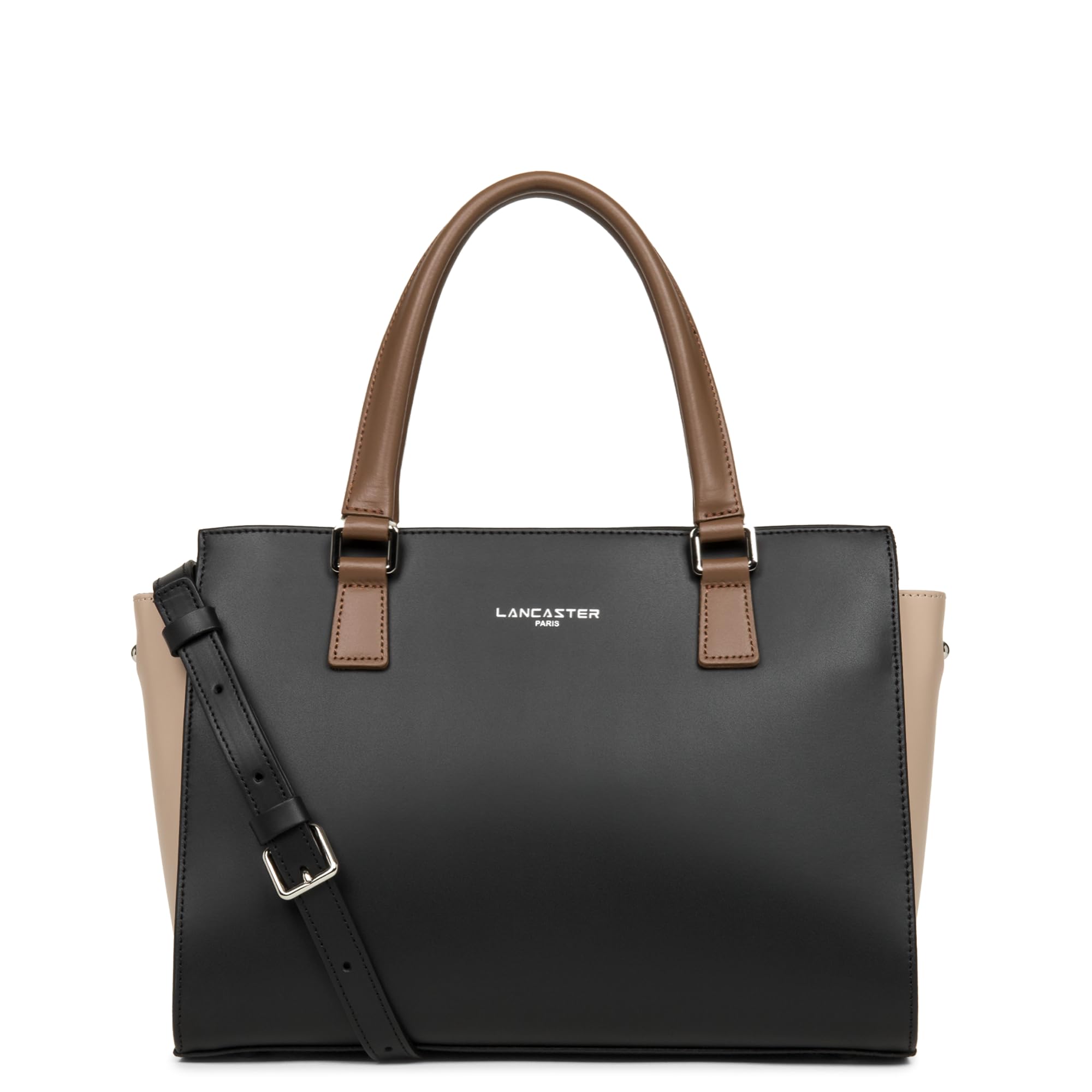 LANCASTER Sac porte main Ref 38651 Noir Nude Vison