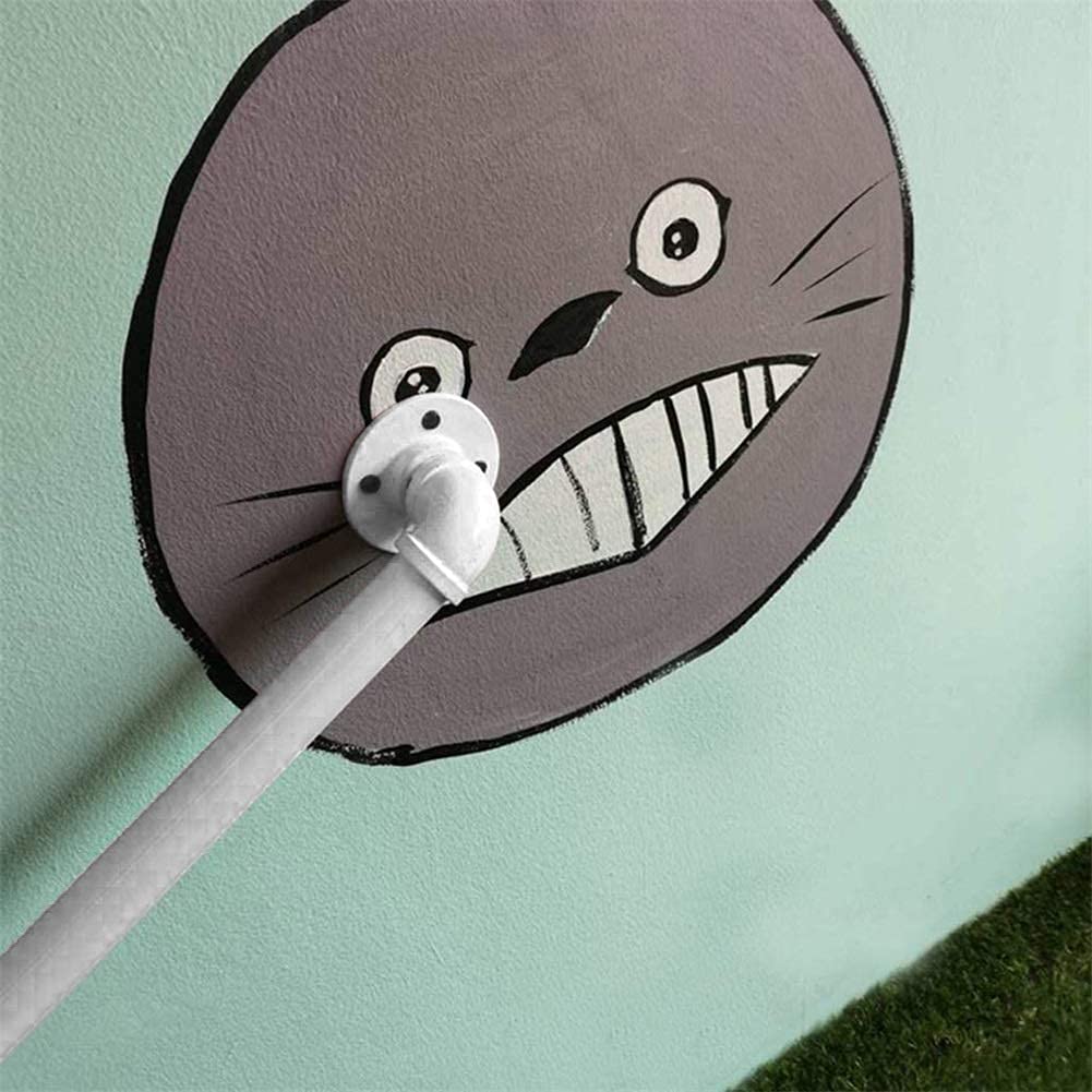 Corrimano bianco da 1 piede a 20 piedi - Kit completo. Supporto da parete Supporto da parete Corrimano industriale in tubo di ferro nero per loft per scale, corridoio mansardato Maniglie interne ed
