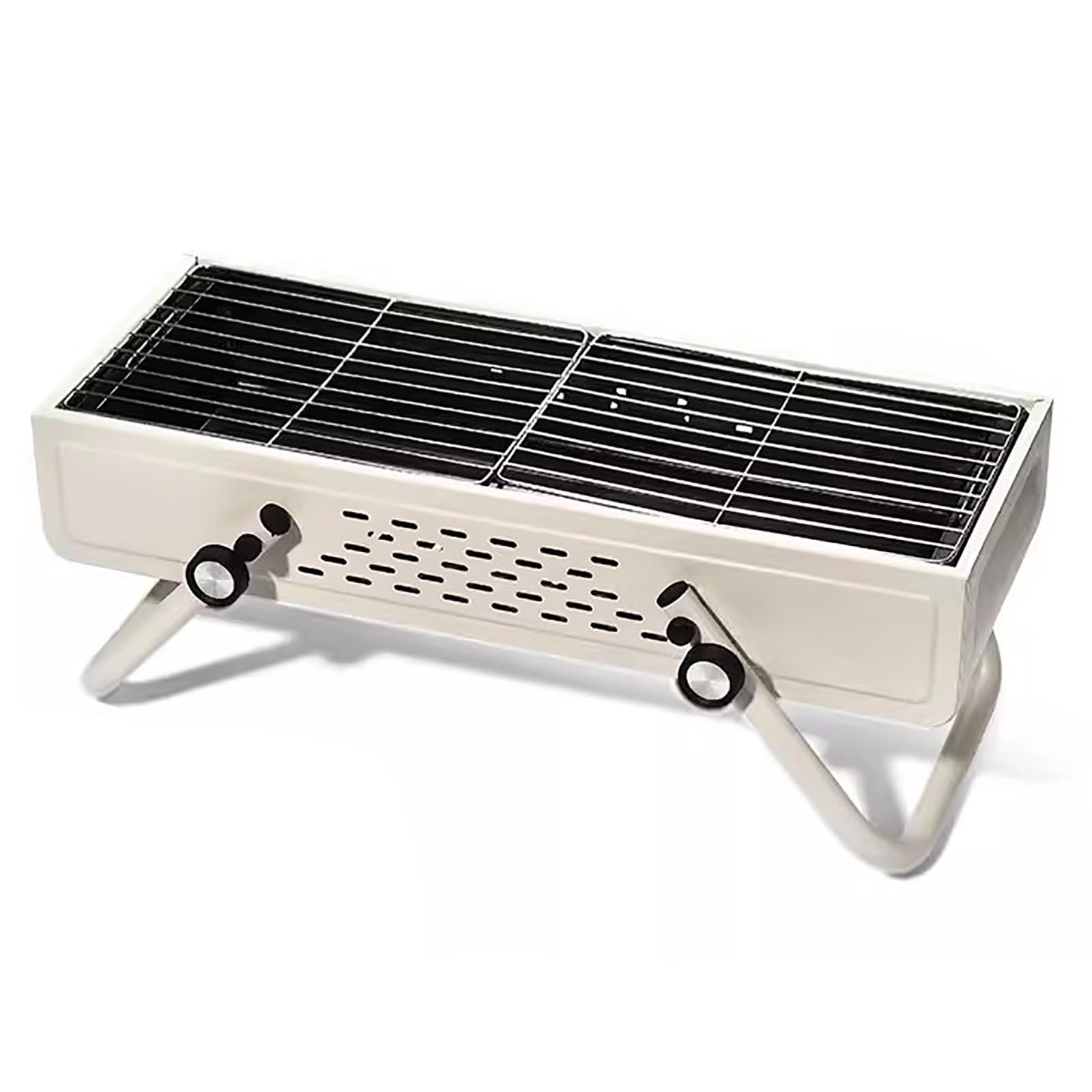 Barbecue Grill, Small Bbq Grill, Portable Charcoal Barbecue, with Reinforce Support Frame, for Outdoor Cooking, Camping, Backyard Barbecue(Color:White)