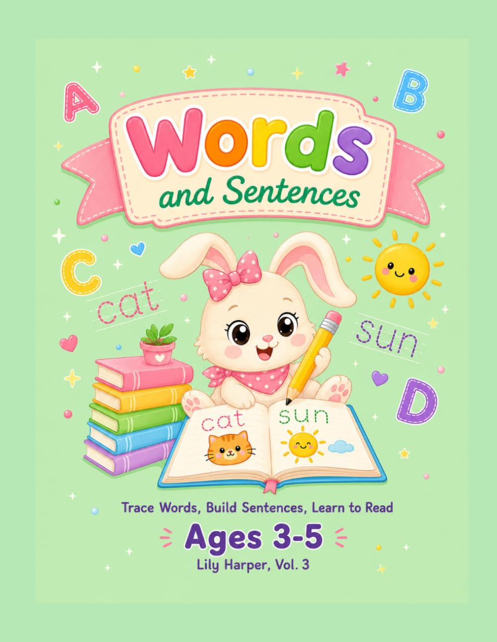 Sight Words & First Sentences Tracing Workbook for Kids Ages 3-5: 26 Pre-K Sight Words A-Z & First Reading Sentences | Trace, Color & Learn to Read | Preschool & Kindergarten Handwriting Practice