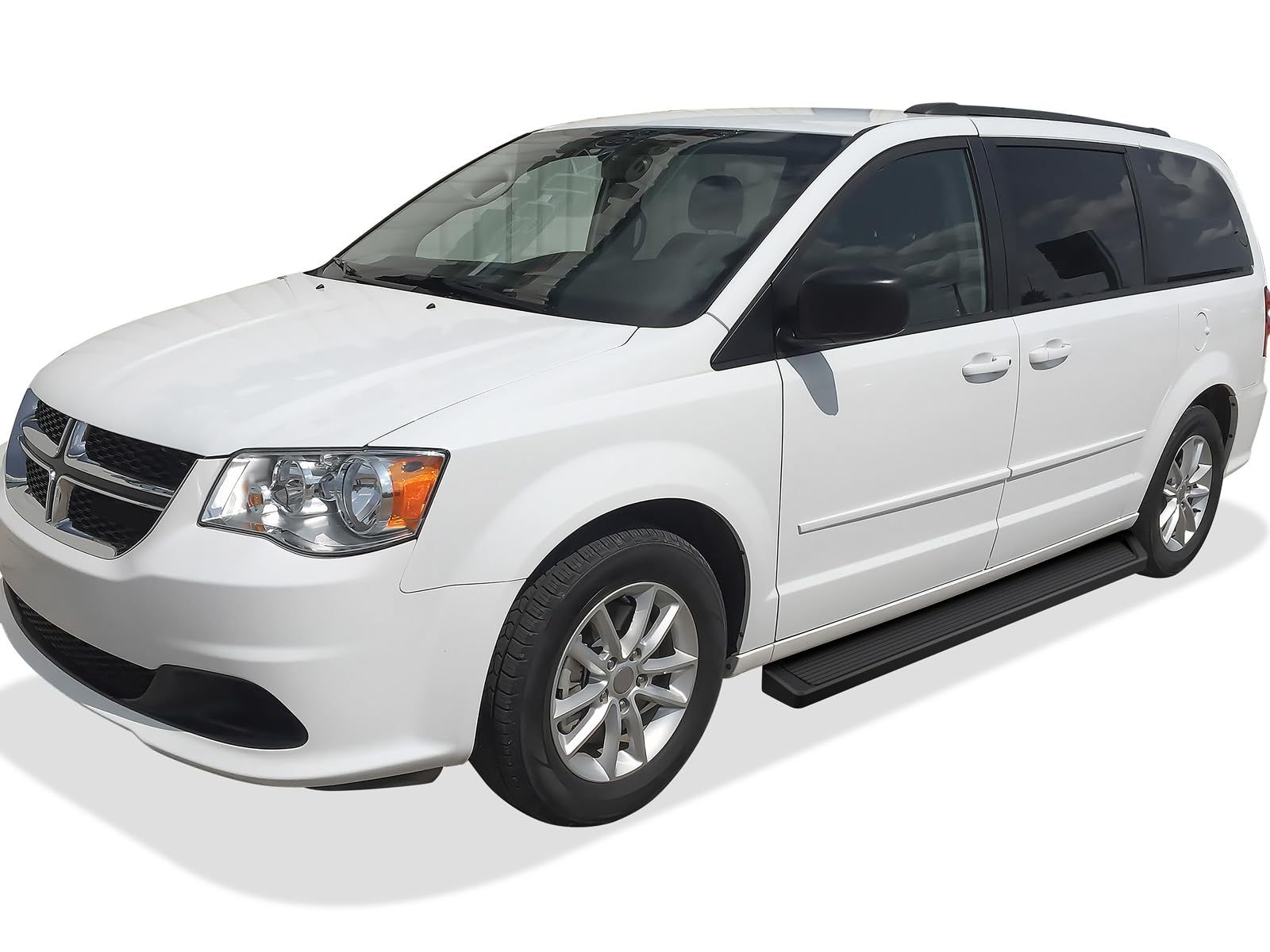 APS Running Boards (Nerf Bars Side Steps Step Bars) Compatible with Dodge Grand Caravan 2011-2020 & Chrysler Town Country 2011-2016 (Black Powder Coated Running Board Style)