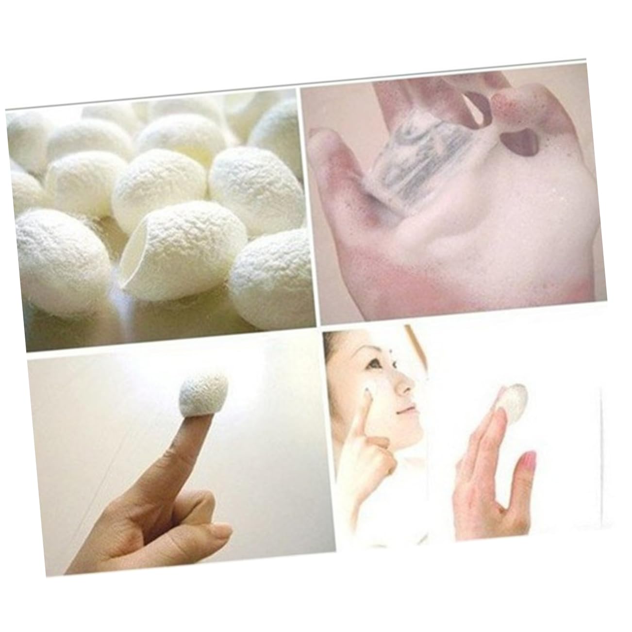 MAGICLULU 3 Set Di Strumenti Esfolianti Per Il Viso in Seta Naturale Scrubber Per La Della Pelle 200 Pezzi*3