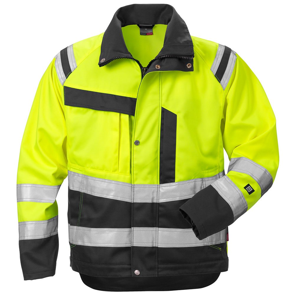 Fristads Kansas Workwear 119621 High Vis Work Jacket Hi-Vis Yellow/Black M