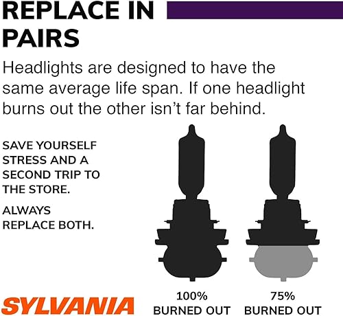 Miniatura 2 de SYLVANIA - Bombilla halógena 9006 XtraVision para faros delanteros - Faro delantero de coche de alto rendimiento - Luz halógena de repuesto - Para