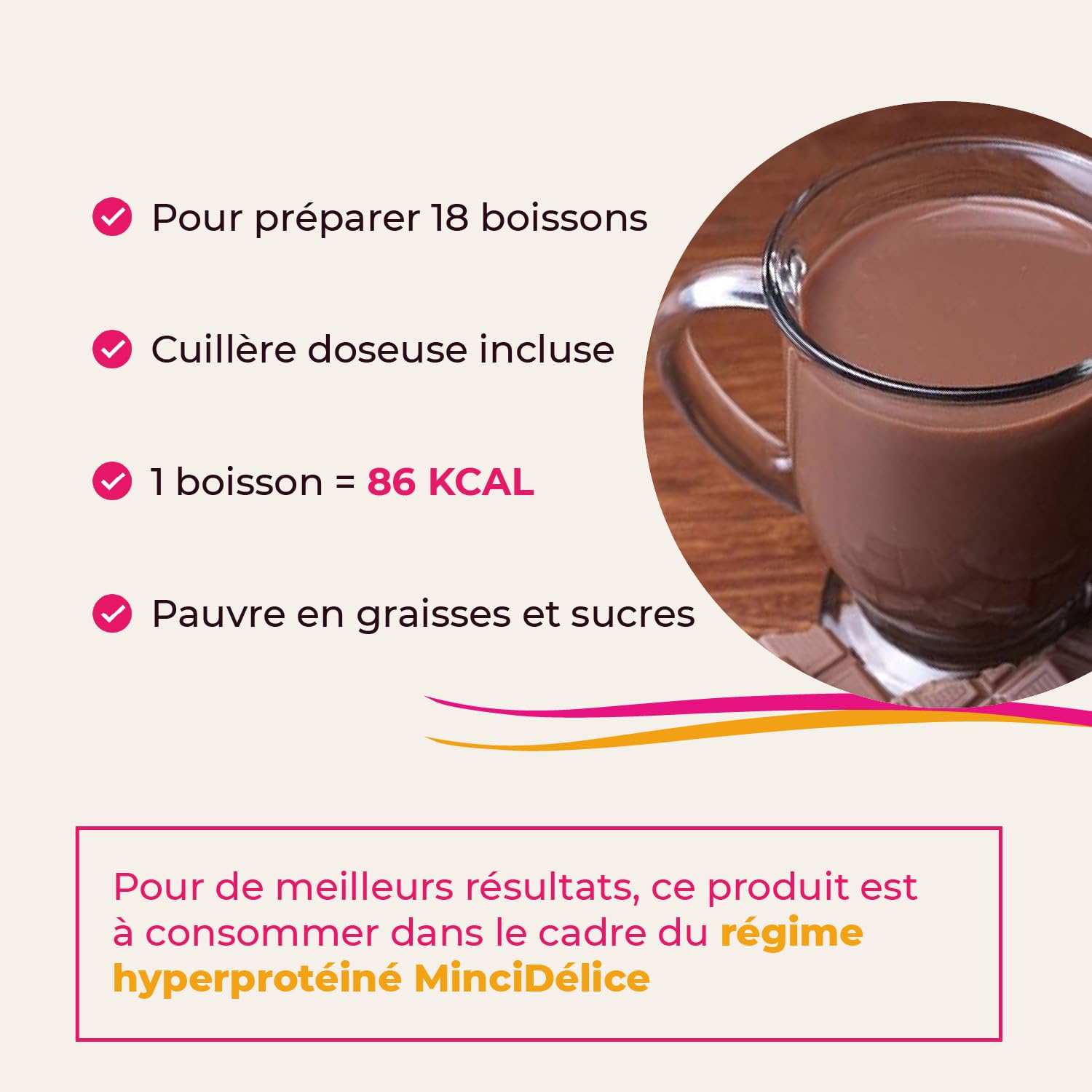 Bevanda iperproteica Gusto crema-biscotto - Maxi Busta 450 gr per preparare 18 bevande - Ricca di proteine