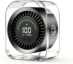 🎫🎫 DOUBLE COUPON! Ventilatore da Tavolo Silenzioso, Ventilatore Scrivania 4000mAh con Regolazione Continuo 1-100, Display LED e Rotazione 360°, Autonomia 17 Ore per Concentrazione Totale in Ufficio, Lavoro e Studio
