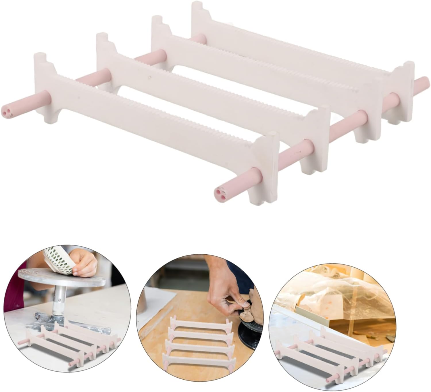 CIMAXIC Ceramic Hanging Firing Holder Jewelry Burn Bracket Pottery Kiln Stand DIY Supplies