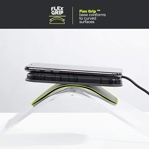 Miniatura 5 de Almohadilla de agarre de carga inalámbrica de carga rápida de 10 W Plus - Cargador inalámbrico para automóvil y soporte de teléfono para automóvil -