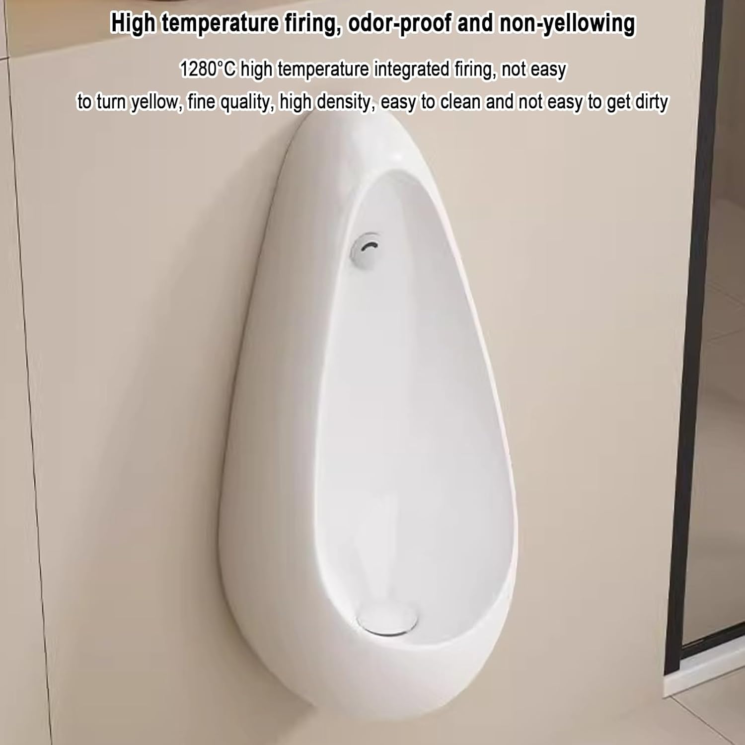 Wall Mounted Flushing Urinal with Automatic Valve for Commercial Restrooms