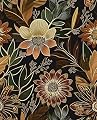 Laatse Boho Wallpaper Peel and Stick Dark Floral Wallpaper for Cabinet Vintage Contact Paper Waterproof Self Adhesive Removable Modern Wall Paper for Bedroom Stair Bathroom 17.5in x118in