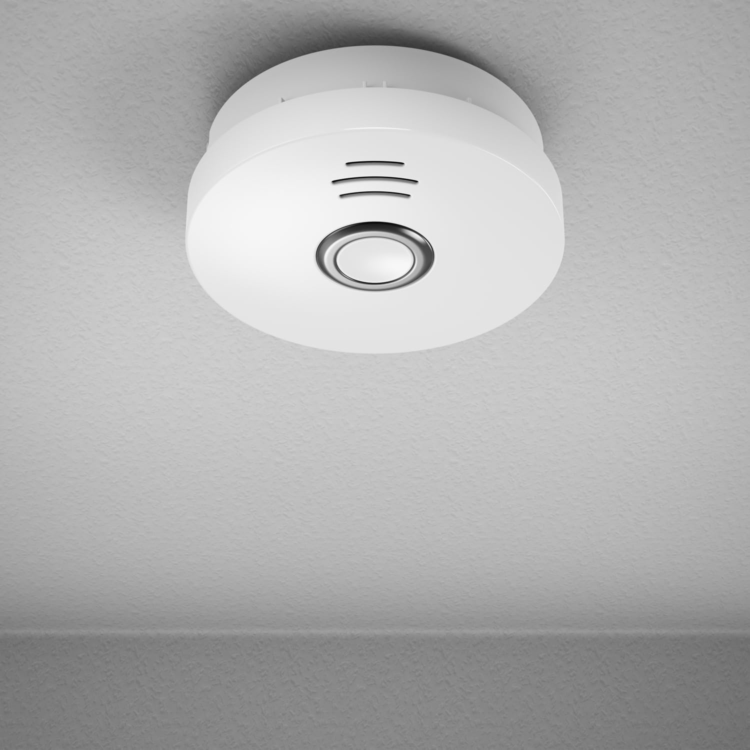 deleyCON 4 Pieza de Fijación Magnética para Detector de Humo Soporte Magnético Detector de Incendios Soporte Magnético Autoadhesivo Superficie Adhesiva y Agujero 65 mm Diámetro