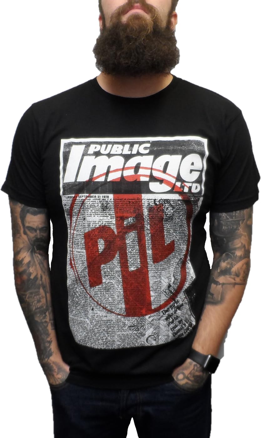 Mazeys Men's Poster Logo Public Image Ltd Officially Licensed T Shirts Small
