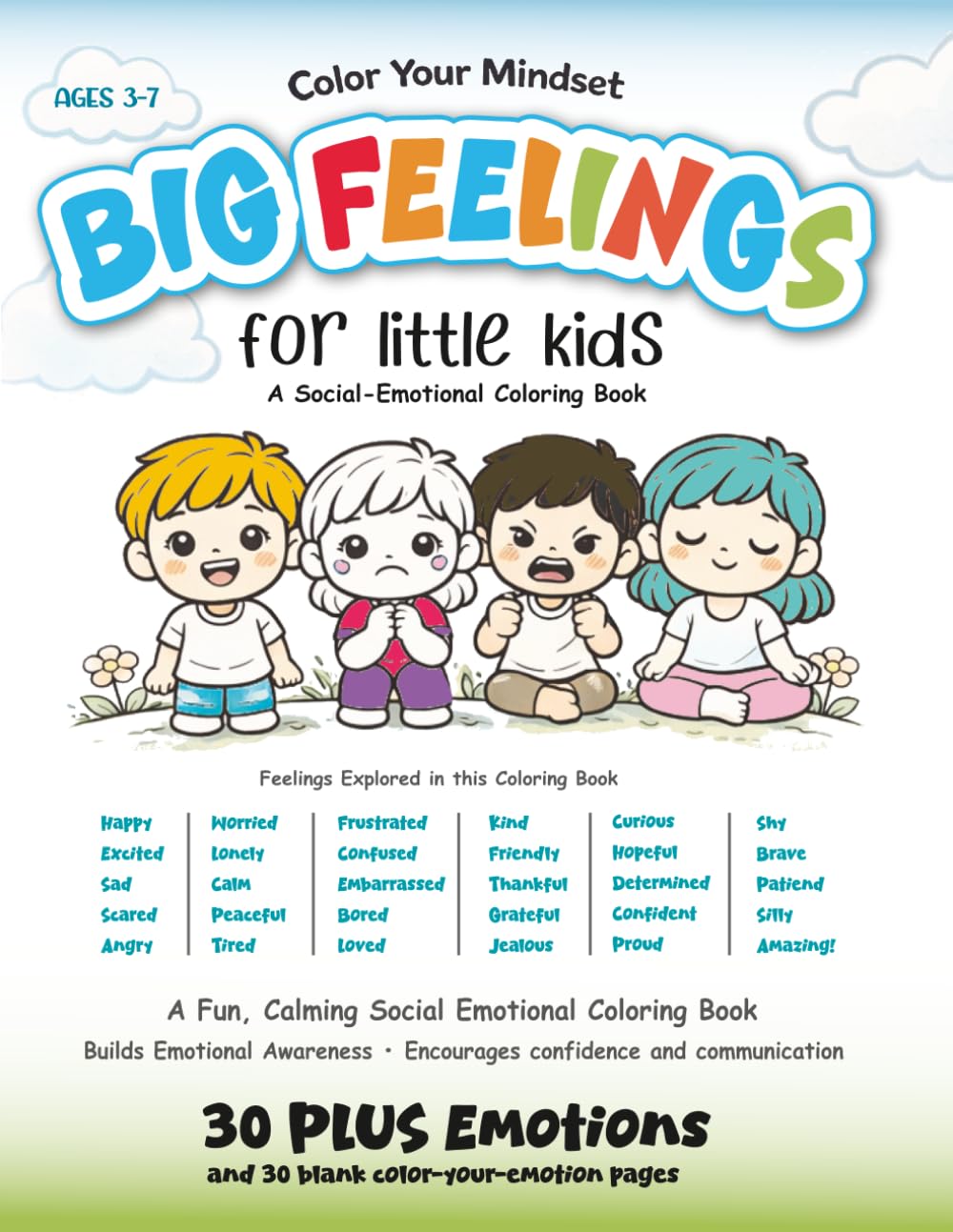 BIG FEELINGS for Little Kids: Social-Emotional Rhymes and Coloring Book (Mindful Coloring)