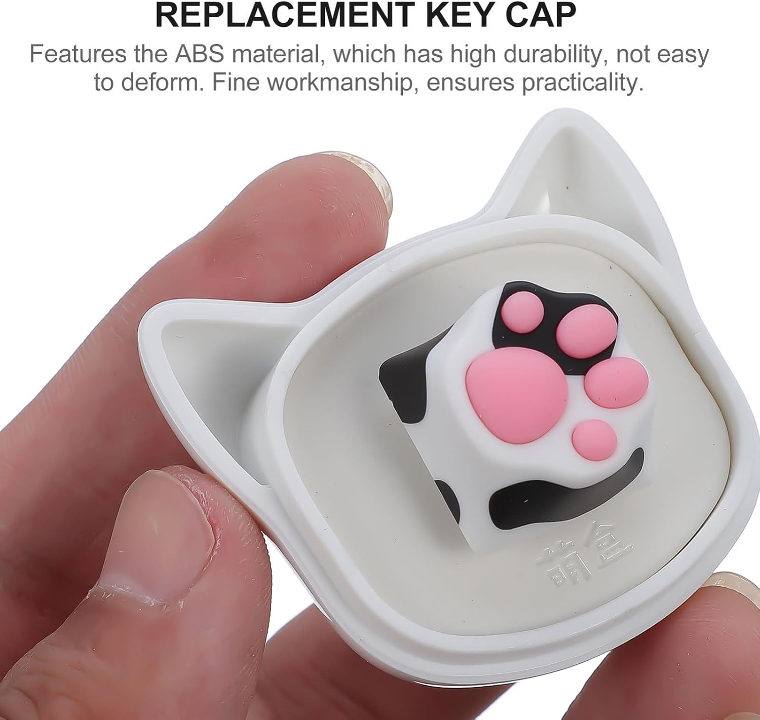 Cat Paw Cow Mechanical Keyboard Keycap Replacement ABS Pink