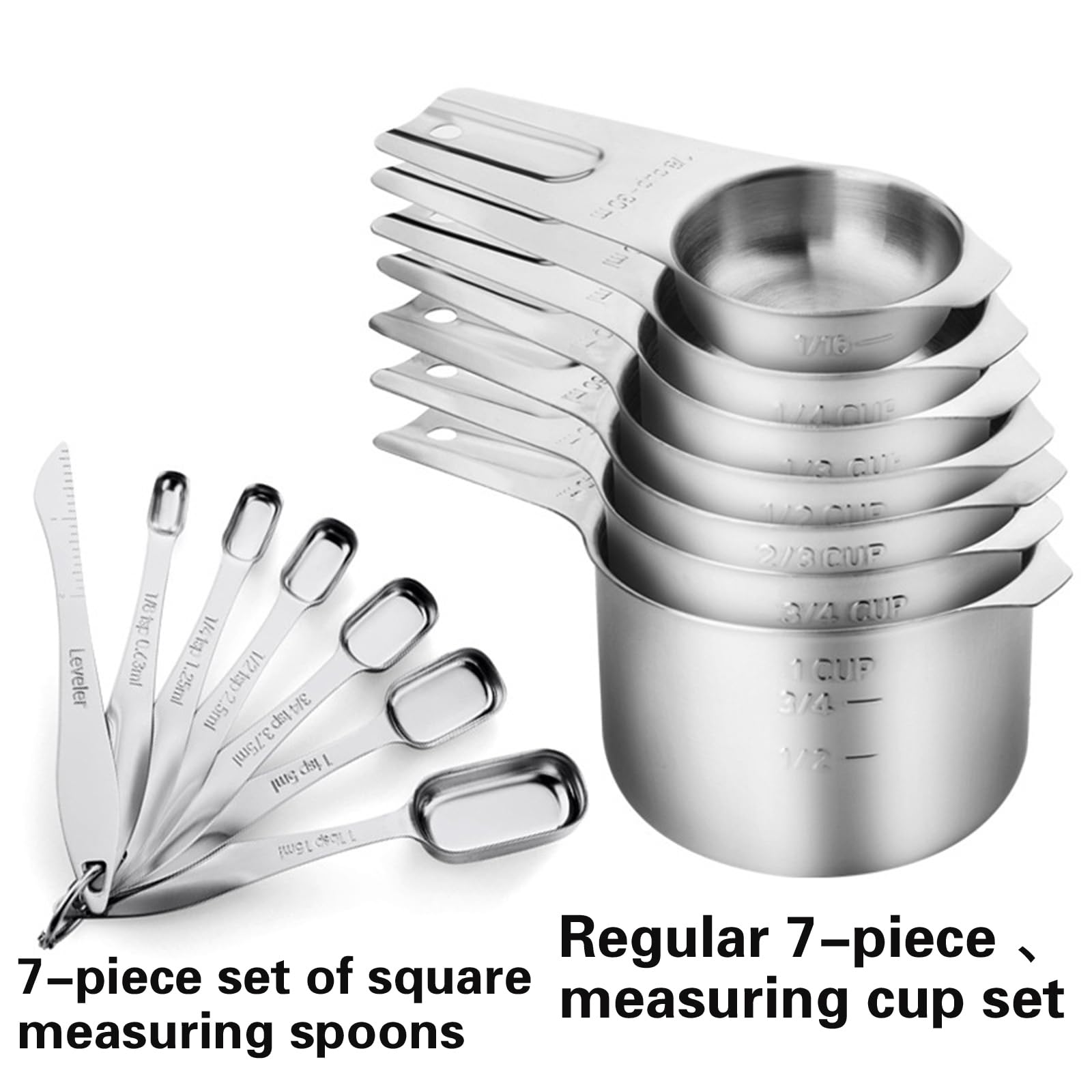 Set di misurini con paletta in acciaio inox con dettaglio timbro, D