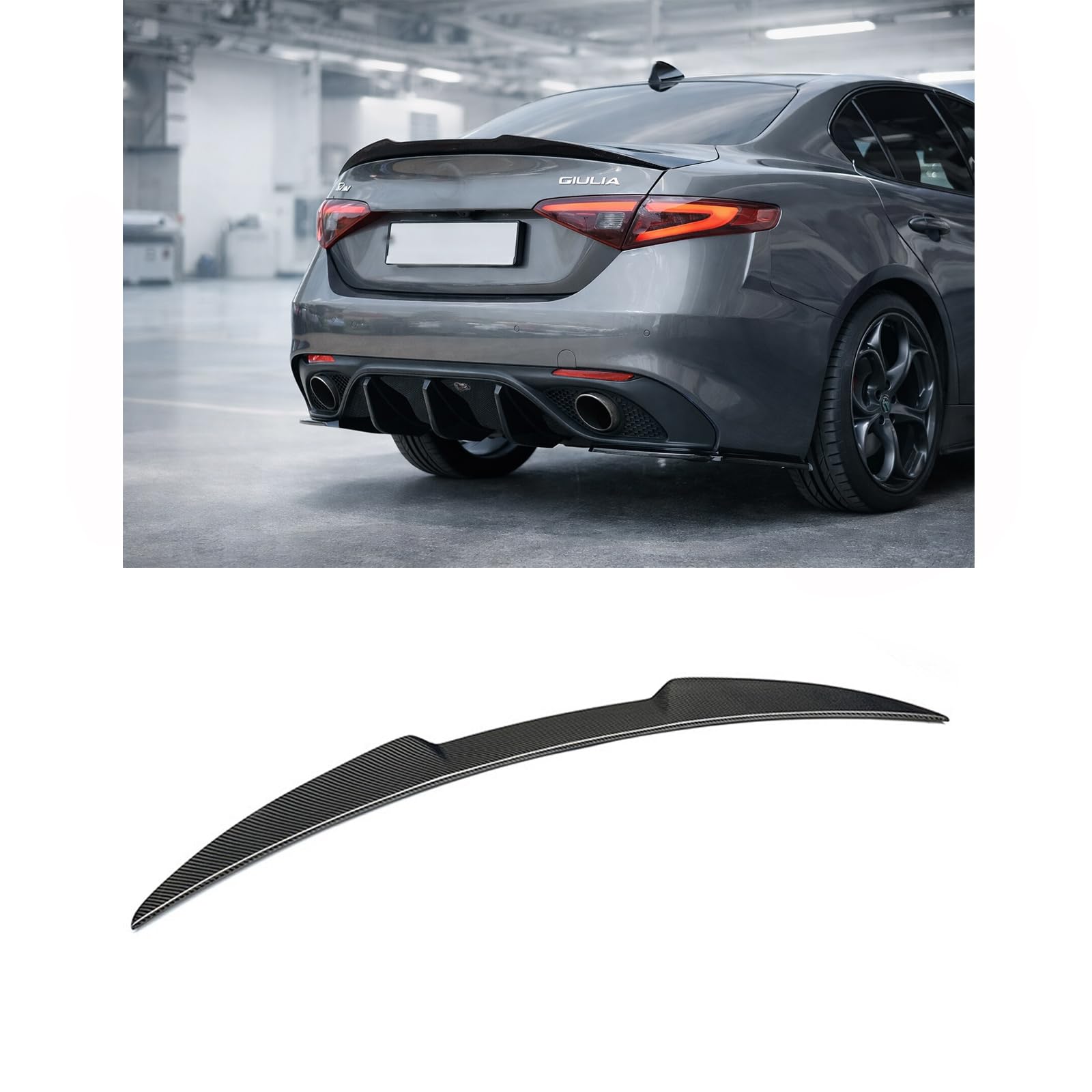 Spoiler in vero carbonio per ALFA GIULIA