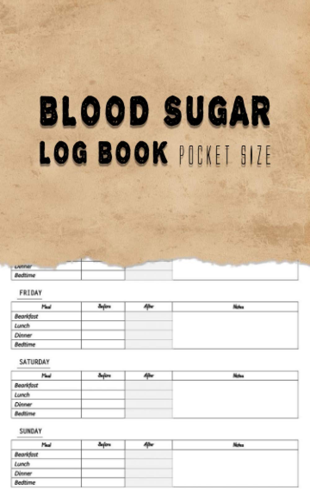 Blood Sugar Log Book Pocket Size: Daily Tracker Journal Book | a Small Blood Sugar Level Recording Book (Pocket Size)