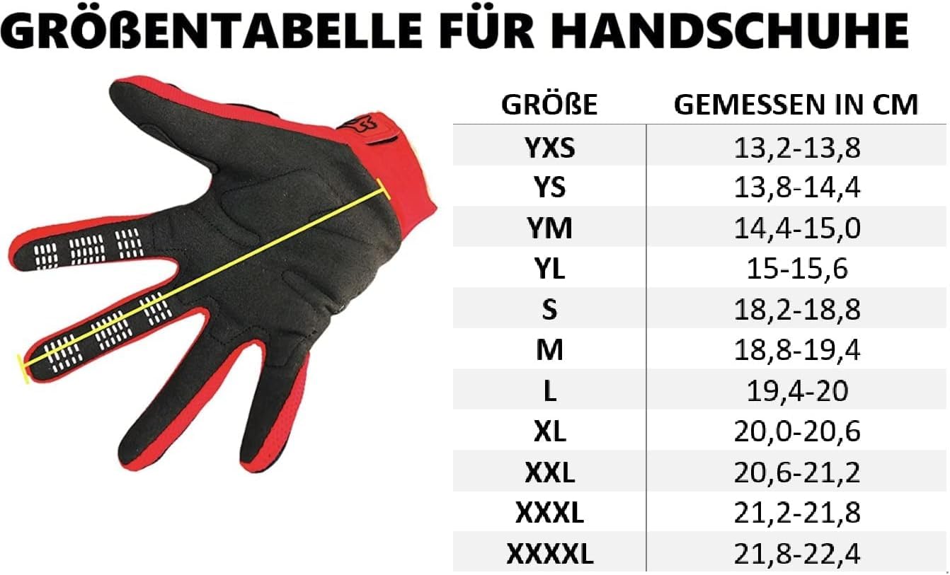 Fox Dirtpaw Glove Fahrrad MTB I Ebike I Racing I Dirt I BMX I MX Moto Cross I Langfinger I Knöchelschutz I gepolstert I Handschuhe