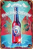 Electric Cherry Perk-a-Cola Metal Tin Signs 8 x 12 Decor Funny Chic Art Wall Decort Home Yard Signs Bar Hotel Cafe Pub Indoor Outdoor restauran