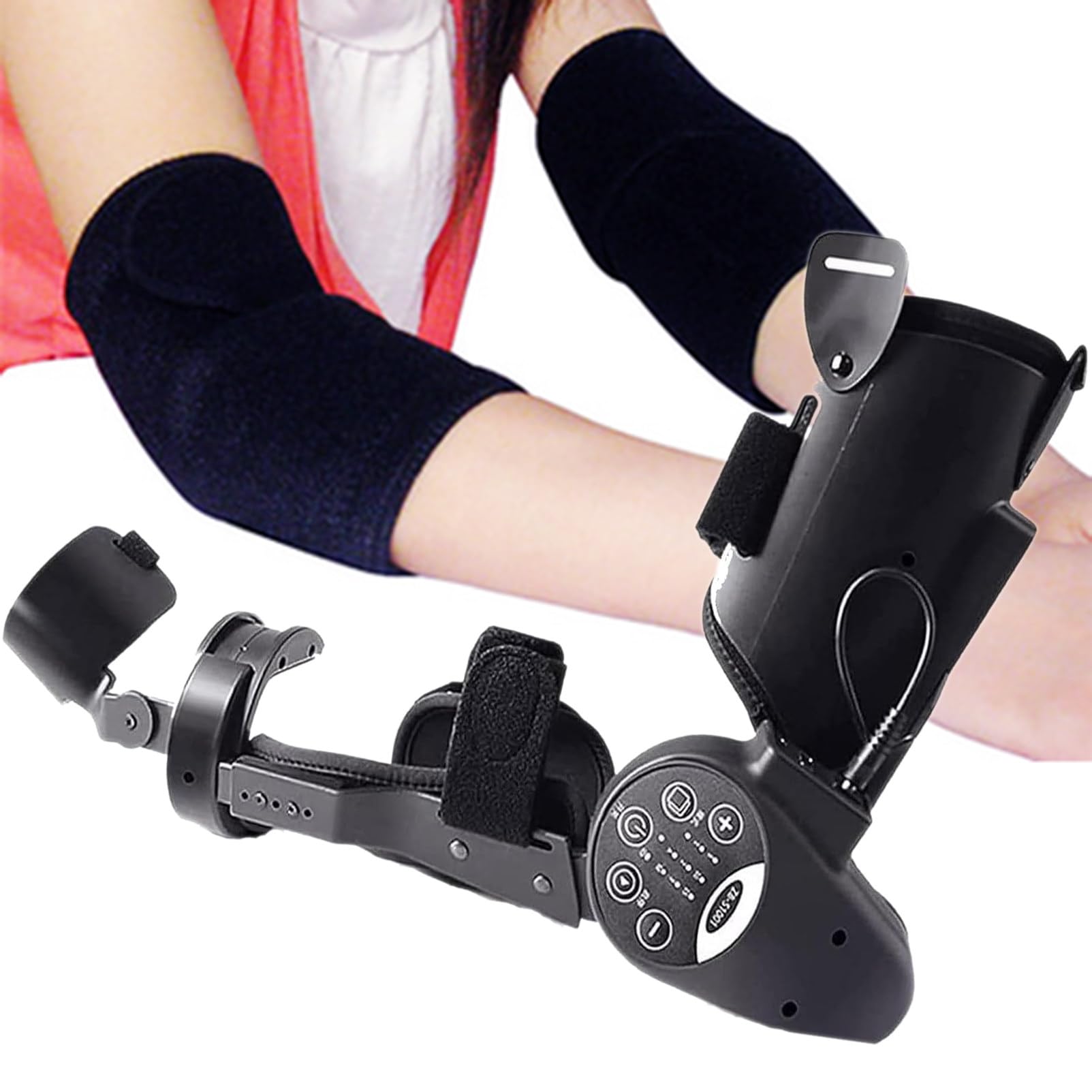 ExoticaBlend Appareil de Rééducation Électrique du Coude Support de Coude Articulé Exerciseur de Bras Convient Aux Patients Hémiplégiques Victimes d'Avc,Left