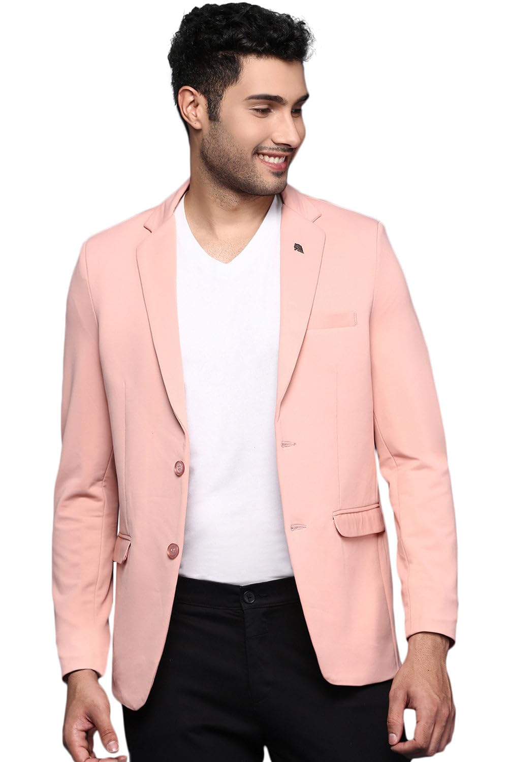 showoffff SHOWOFF Men's Black Slim Fit Single Breasted Blazer-EX-3011_Black-picture-34