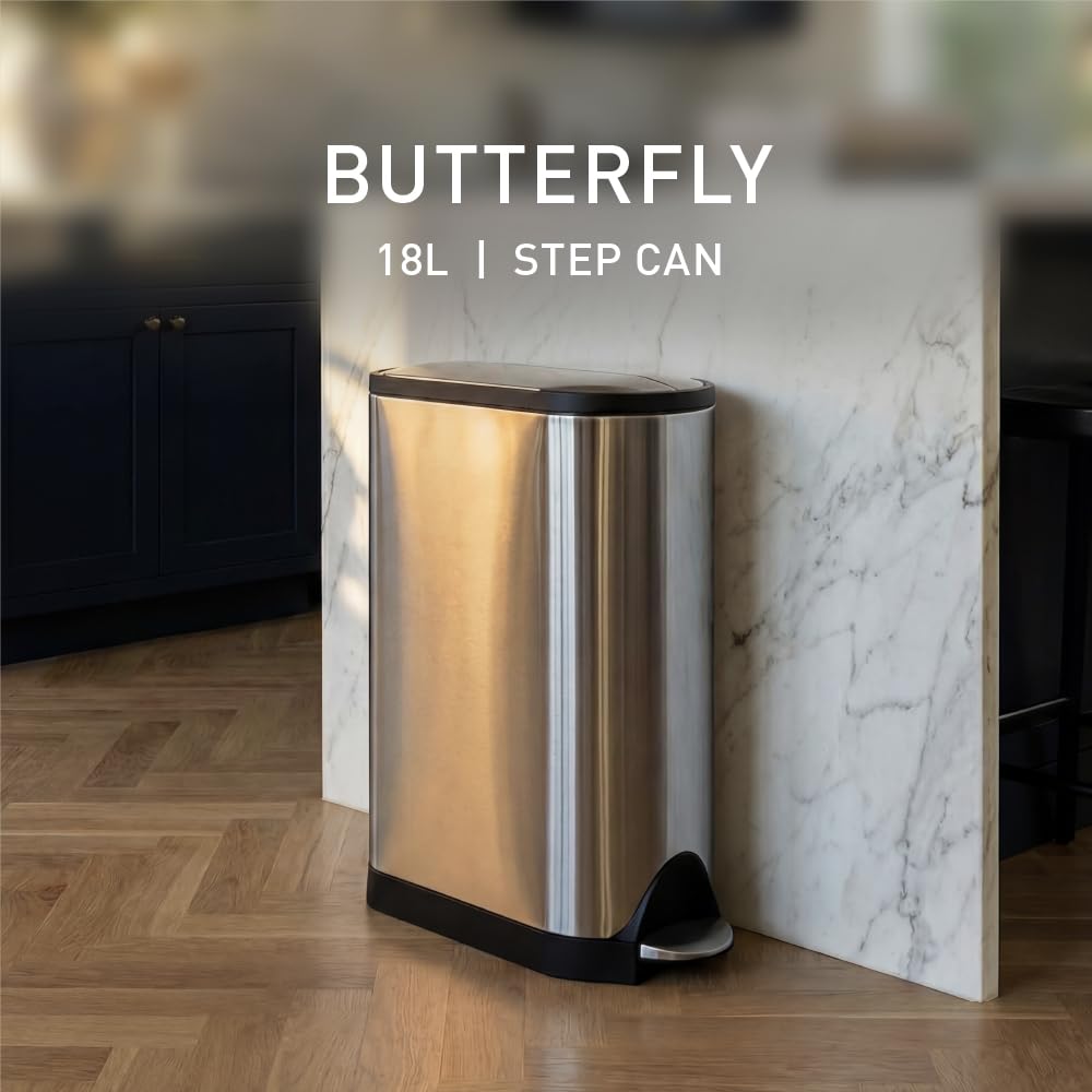 Amazon.com: simplehuman 18 Liter / 4.8 Gallon Butterfly Lid Amazon.com: simplehuman 18 Liter / 4.8 Gallon Butterfly Lid