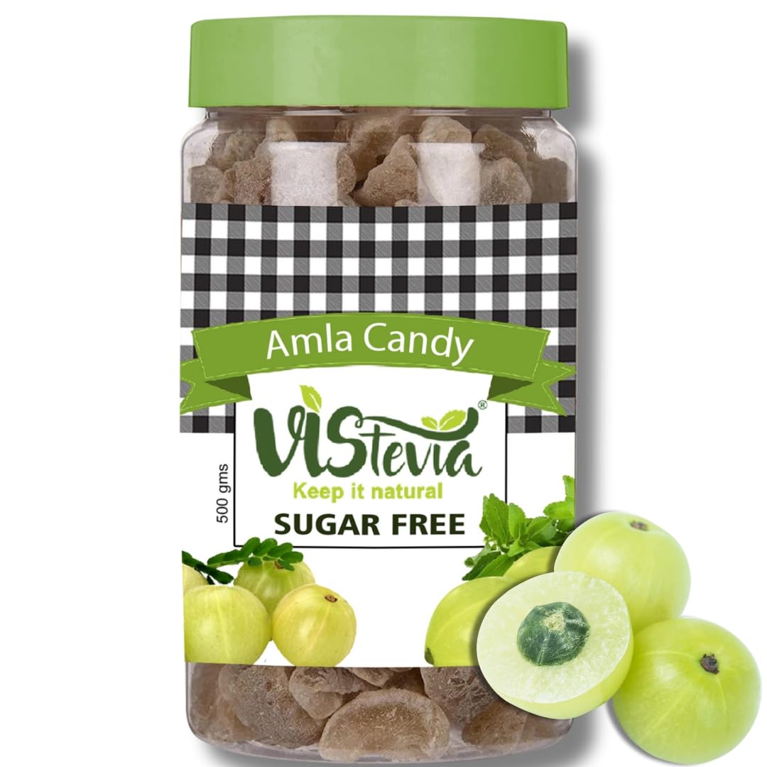 VIStevia Sugar Free Amla Candy, Diabetic and Keto Friendly - Sweetened Naturally with Stevia - A Great Source Of VitaminC and Antioxidants - Tastes Delicious - Pack of 1 (500 GM) (B0D3LRFL27) Amazon Price History, Amazon Price Tracker