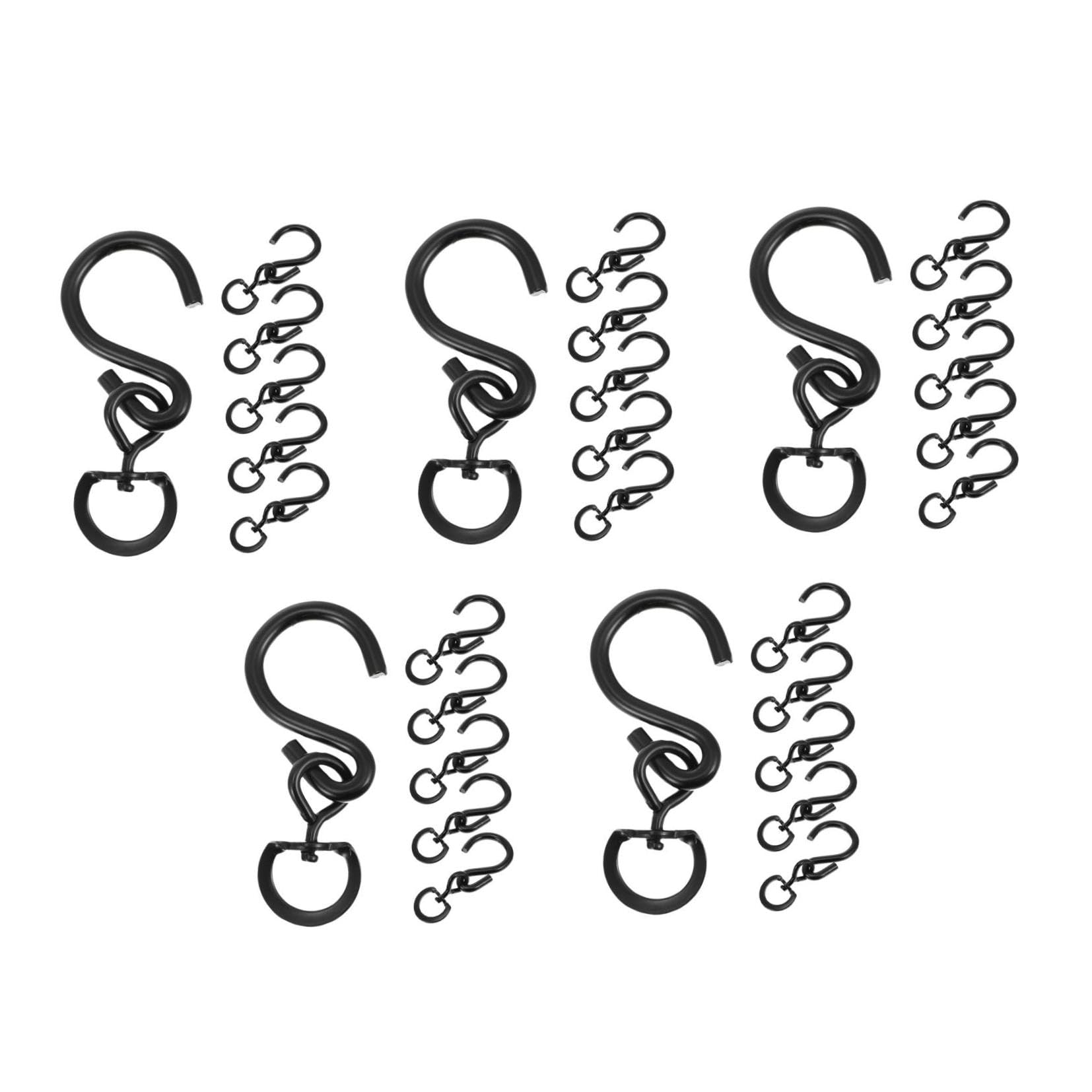Toyvian 5 Ensembles Lot de Crochets Pivotants pour Pots Suspendus Robuste Anneaux Rotatifs pour Suspension De Plantes Et Fleurs Supports Polyvalents Dintérieur Et Extérieur 6 Pièces * 5