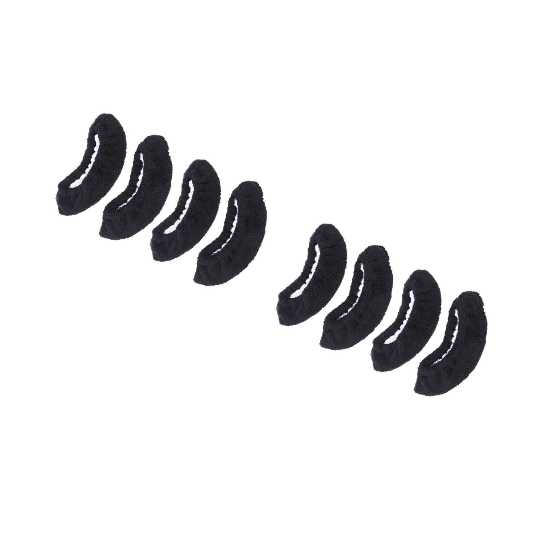 ABOOFAN 4paires Couvre-Lames Peluche pour Garçon Fille De Élastiques Absorbantes pour Patins à Glace Noir XL