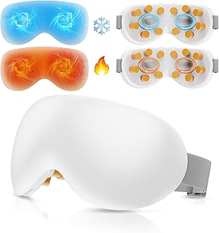 Viverde Eye Massager with Heat and Cooling Therapy, Vibration & Bluetooth Music – 4 Adjustable Modes for Eye Fatigue Relief and Relaxation – Rechargeable, Portable, 2400mAh Battery